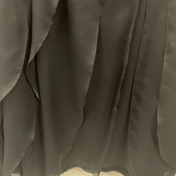 Adrianna Papell Black Layered Ruffle Zip Back Maxi Skirt NWT Women's Size 10 - Picture 5 of 15